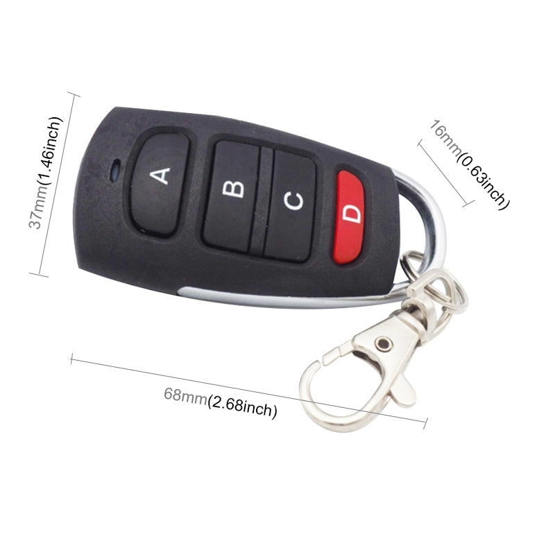 433MHz-Copy-Type-Wireless-Industrial-4-Buttons-Copy-Remote-Control-Transmitter(Black)