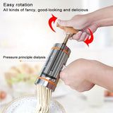 5-Molds-Household-Manually-Small-Stainless-Steel-Pressing-Style-Handhold-Noodle-Machine-(Orange)