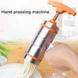 5-Molds-Household-Manually-Small-Stainless-Steel-Pressing-Style-Handhold-Noodle-Machine-(Orange)