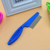 5-PCS-Pet-Cats-Dogs-Supplies-Combs-Fine-Toothed-Stainless-Steel-Needle-Fleas-Removal-Combs,-Length:-14cm-(Blue)