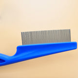 5-PCS-Pet-Cats-Dogs-Supplies-Combs-Fine-Toothed-Stainless-Steel-Needle-Fleas-Removal-Combs,-Length:-14cm-(Blue)