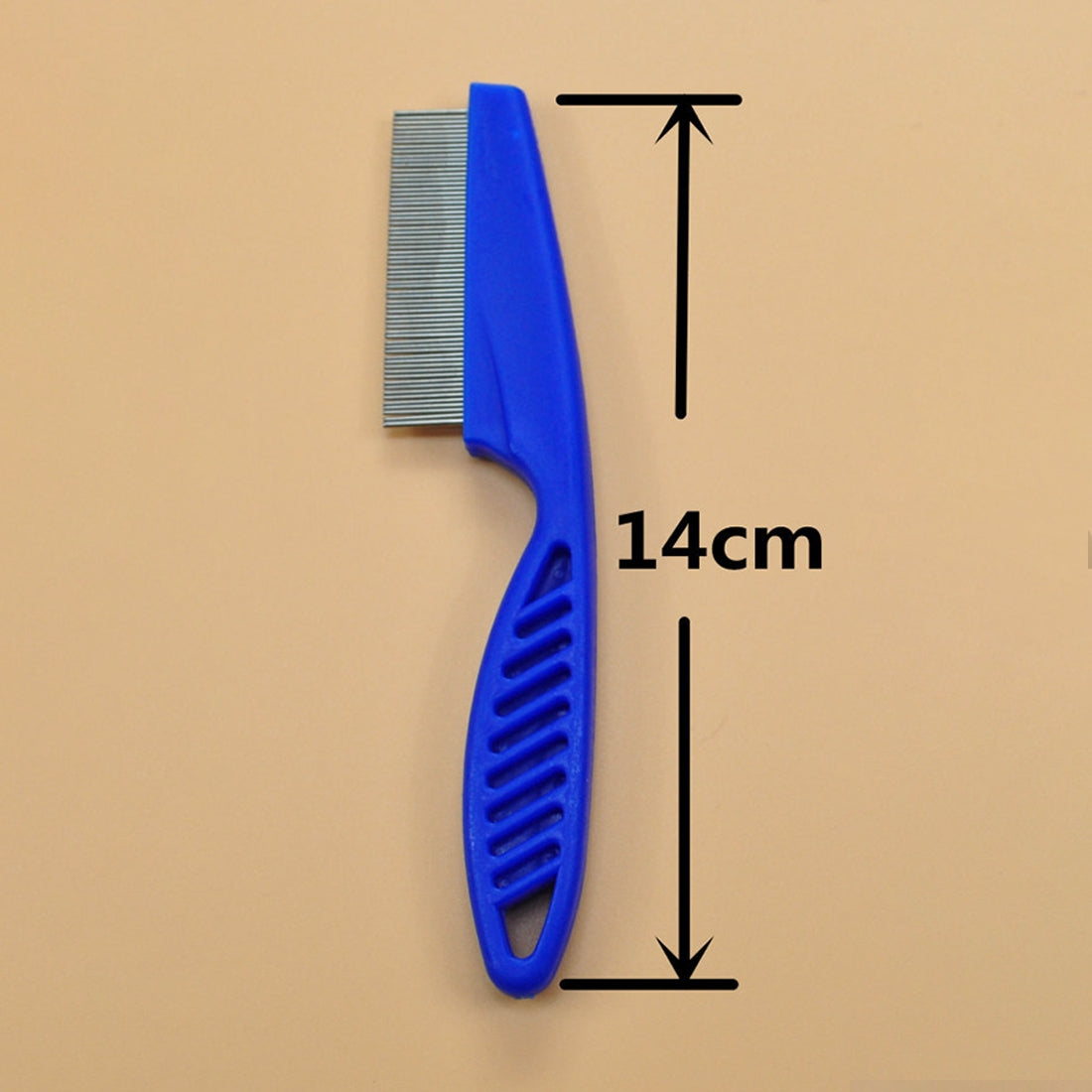 5-PCS-Pet-Cats-Dogs-Supplies-Combs-Fine-Toothed-Stainless-Steel-Needle-Fleas-Removal-Combs,-Length:-14cm-(Blue)