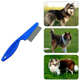 5-PCS-Pet-Cats-Dogs-Supplies-Combs-Fine-Toothed-Stainless-Steel-Needle-Fleas-Removal-Combs,-Length:-14cm-(Blue)