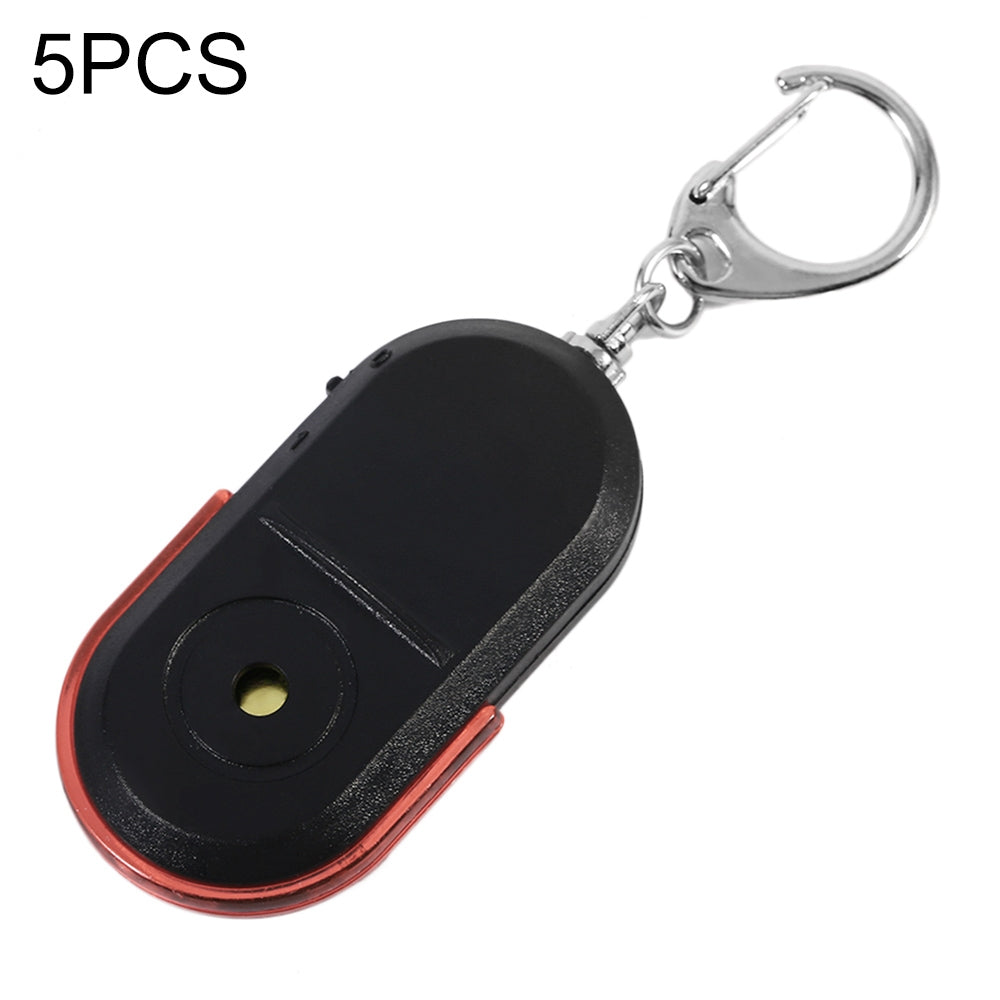5-PCS-Portable-Anti-Lost-Alarm-Key-Finder-Wireless-Whistle-Sound-LED-Light-Locator-Finder(Red)
