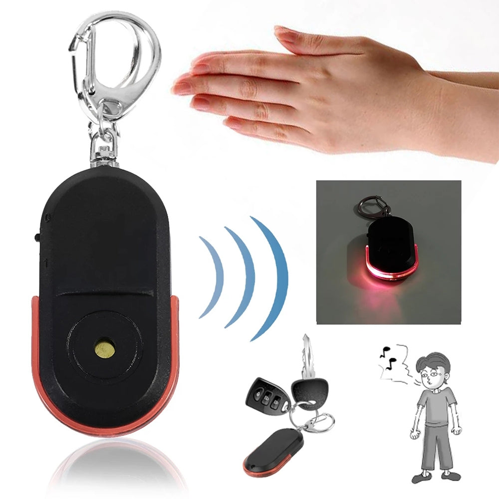 5-PCS-Portable-Anti-Lost-Alarm-Key-Finder-Wireless-Whistle-Sound-LED-Light-Locator-Finder(Red)