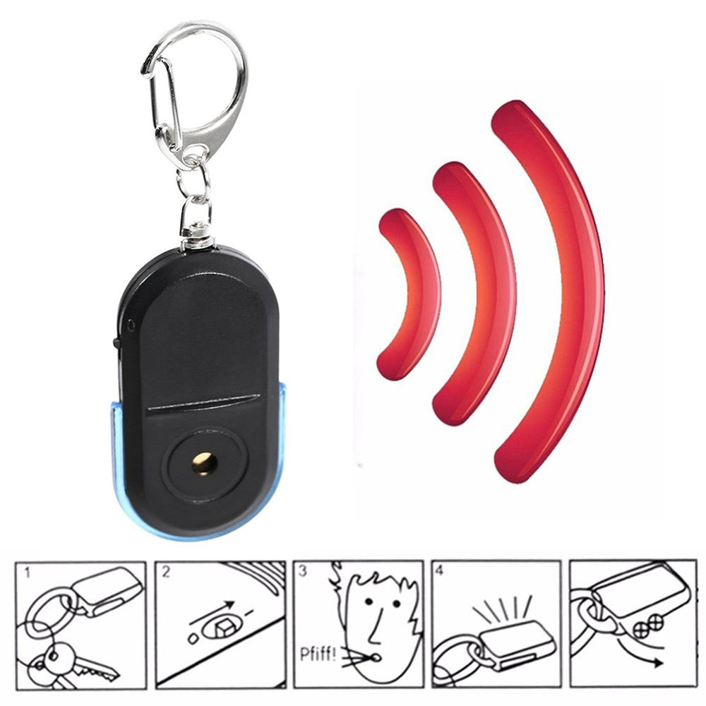 5-PCS-Portable-Anti-Lost-Alarm-Key-Finder-Wireless-Whistle-Sound-LED-Light-Locator-Finder(Red)