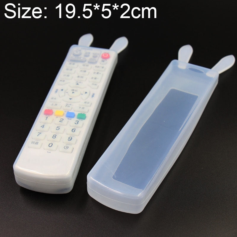 5-PCS-Rabbit-Design-Long-Air-Conditioning-/-TV-/-Smart-TV-Box-Remote-Control-Waterproof-Dustproof-Silicone-Protective-Cover,-Size:-19.5*5*2cm