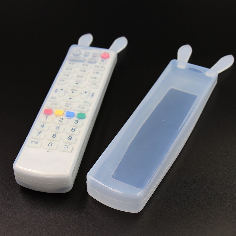 5-PCS-Rabbit-Design-Long-Air-Conditioning-/-TV-/-Smart-TV-Box-Remote-Control-Waterproof-Dustproof-Silicone-Protective-Cover,-Size:-19.5*5*2cm