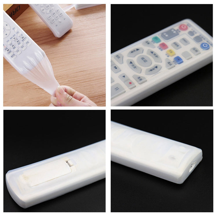 5-PCS-Rabbit-Design-Long-Air-Conditioning-/-TV-/-Smart-TV-Box-Remote-Control-Waterproof-Dustproof-Silicone-Protective-Cover,-Size:-19.5*5*2cm