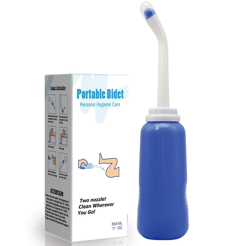 500ml-Portable-Travel-Bidet-Bodily-Peri-Wash-Bottle-For-Postpartum-Care(Blue)