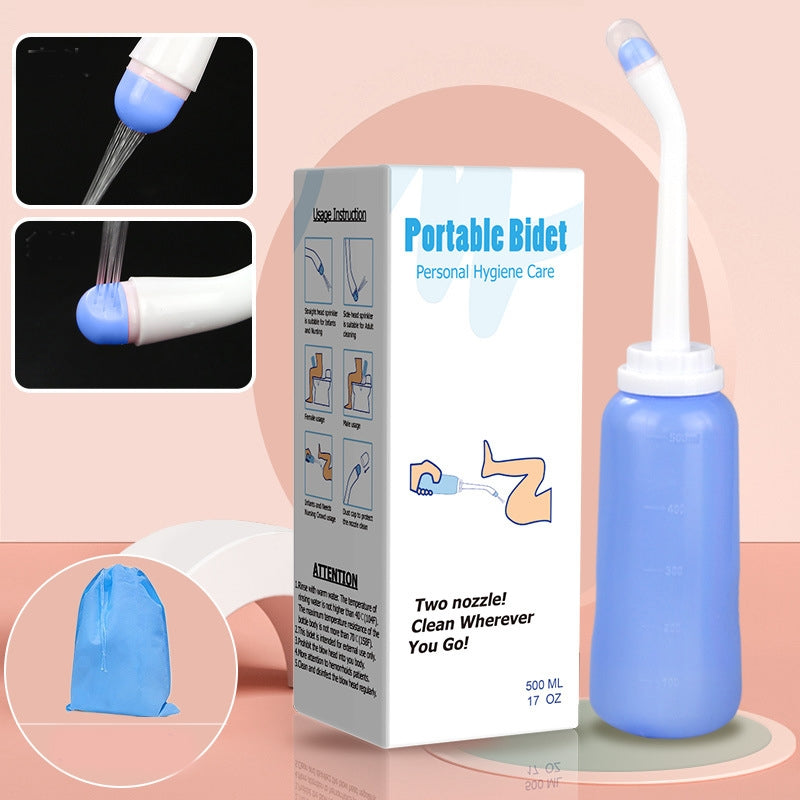 500ml-Portable-Travel-Bidet-Bodily-Peri-Wash-Bottle-For-Postpartum-Care(Blue)