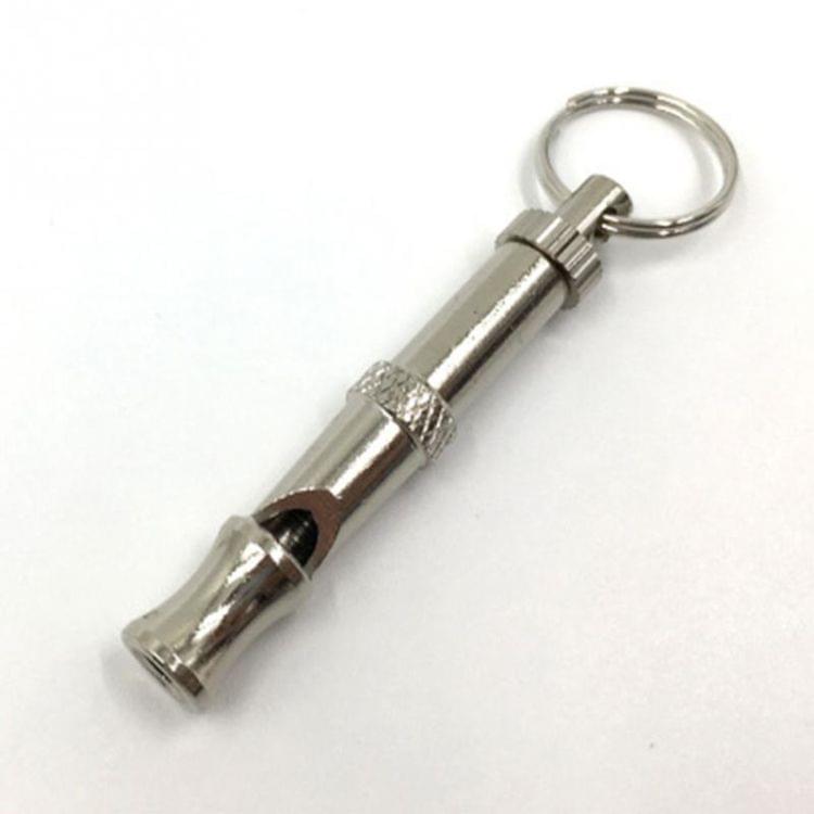 Pet Dog Ultrasonic Stop Barking Training Whistle(Silver)
