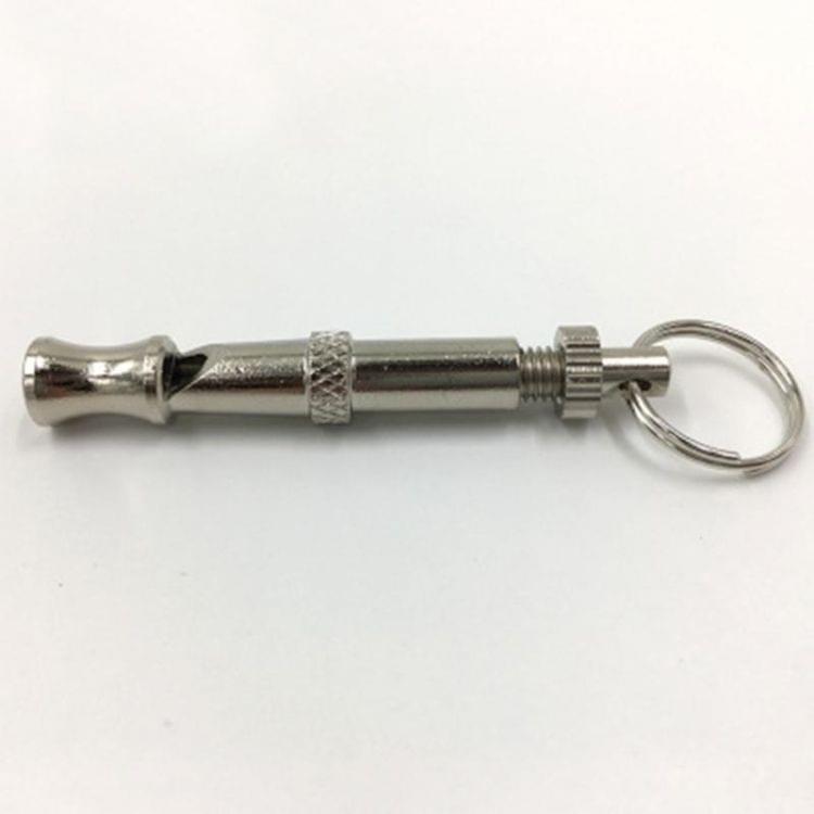 Pet Dog Ultrasonic Stop Barking Training Whistle(Silver)