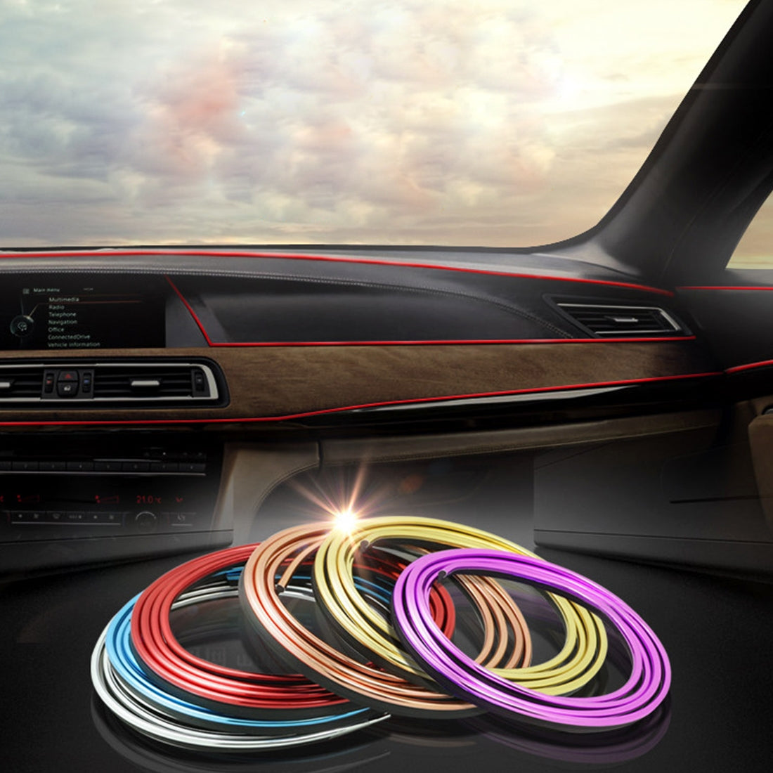 5m-Flexible-Trim-For-DIY-Automobile-Car-Interior-Exterior-Moulding-Trim-Decorative-Line-Strip-with-Film-Scraper(Gold)