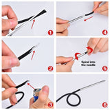 5PCS-Umbrella-Rope-Bracelets-Woven-Stainless-Steel-Needles-for-Shoelaces,-Ropes,-Handbags,-etc.,-Length(m):78X5mm(Silver)