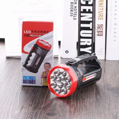 5W-9-LEDs-Rechargeable-Strong-LED-Flashlight-2-Modes-Outdoors-Searchlight