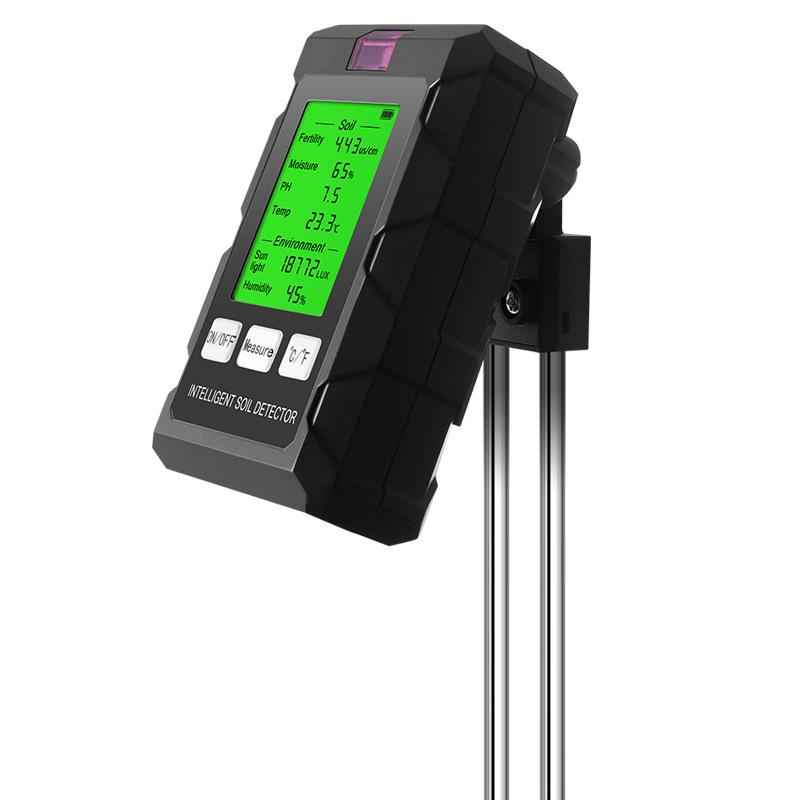 Soil-Tester-for-Fertility,-pH,-Temperature,-Humidity,-Light-6-in-1-Meter