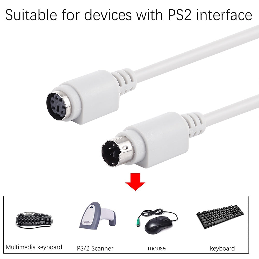 6-Pin-PS/2-Keyboard-/-Mouse-Extender-Cable-(PS/2-male-to-PS/2-female)