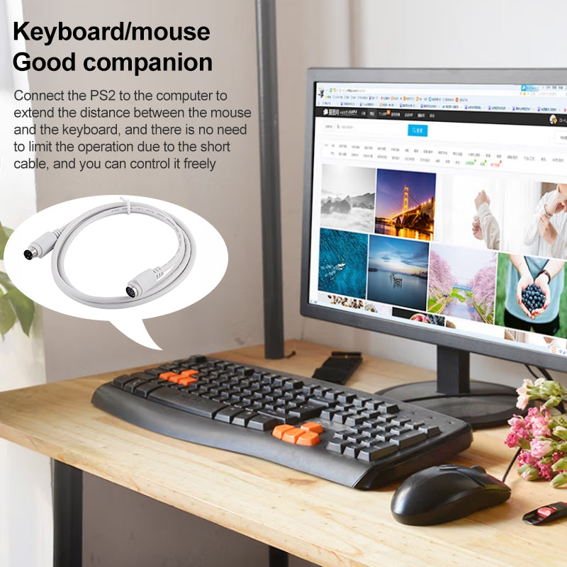 6-Pin-PS/2-Keyboard-/-Mouse-Extender-Cable-(PS/2-male-to-PS/2-female)