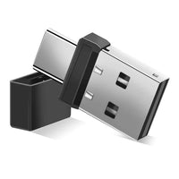 2-in-1 USB / Type-C Mouse Jiggler Portable Mini Mouse Mover, Driver-Free for Computers, Laptops - Black