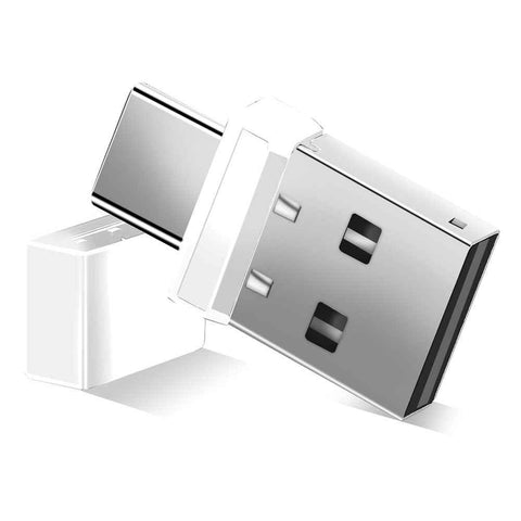 2 in 1 USB  /  Type-C Mouse Jiggler Portable Mini Mouse Mover, Driver-Free for Computers, Laptops - Silver
