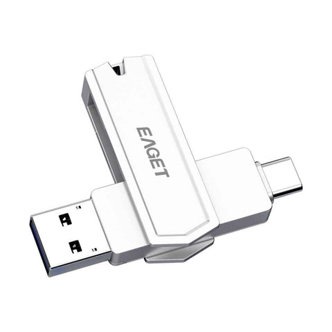 EAGET CF22 64GB Memory Stick 2-in-1 Type C+USB 3.0 Flash Drive for Type-C Phone Tablet Laptop