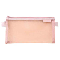 HE CHOOSES D033 Nylon Mesh Pencil Case Stationery Bag School Supplies, Size S - Deep Pink