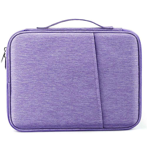 ND13 10.8-11 inch Shockproof Laptop Bag 180 Degree Opening Tablet Handbag - Purple
