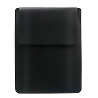 15.4-15.6 inch Notebook Carrying Bag Fold Laptop Stand Slim PU Leather Waterproof Sleeve Case - Black