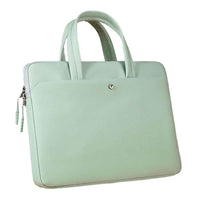 C81-13-13.3 inch Laptop Case Portable Notebook Bag with Plush Lining  Businees Storage Bag - Green