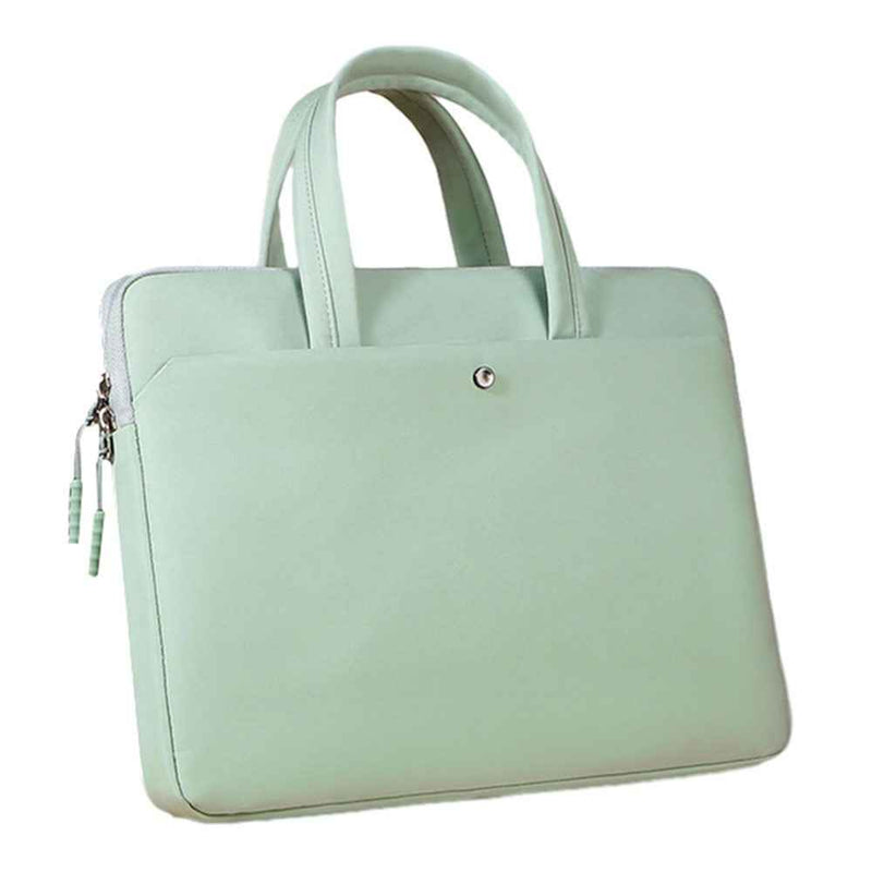 C81-13-13.3 inch Laptop Case Portable Notebook Bag with Plush Lining  Businees Storage Bag - Green