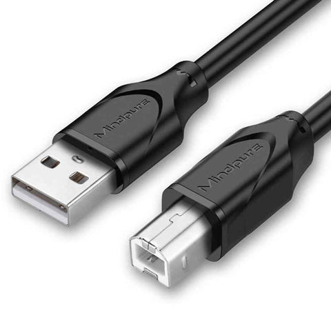 MINDPURE US002 3m USB2.0 Male to Square USB Type-B Male Printer Cable Computer Printing Connection Cord - Black