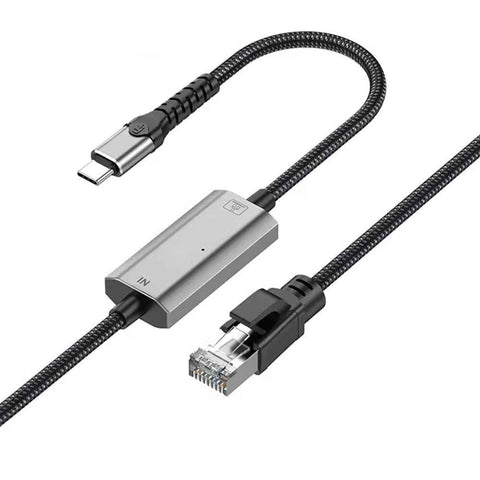 USB-C to Ethernet Cable 3m  /  9.84ft Type C to RJ45 Cord Gigabit LAN Network for iPhone 15 Series  /  iPad  /  MacBook
