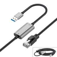 2m Gigabit Ethernet USB Adapter Cable USB3.0 to RJ45 LAN Network Cable 1000 / 100 / 10Mbps for Laptop / Desktop