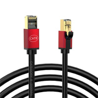 20m CAT8 Ethernet Cable Home Office 40Gbps 2000MHz High Speed Network Cable - Red