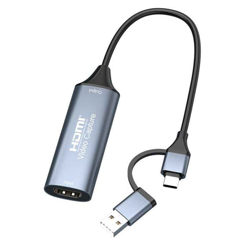 HDMI to Type-C Video Capture Card 4K Input 1080P Output Type-C + USB 2.0 2-In-1 Capture Card with Cable
