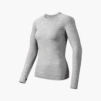 GOLOVEJOY YJ06 Yoga Top for Women Slim Fit Long Sleeve Quick Dry Fitness Top with Thumb Hole - Gray/S