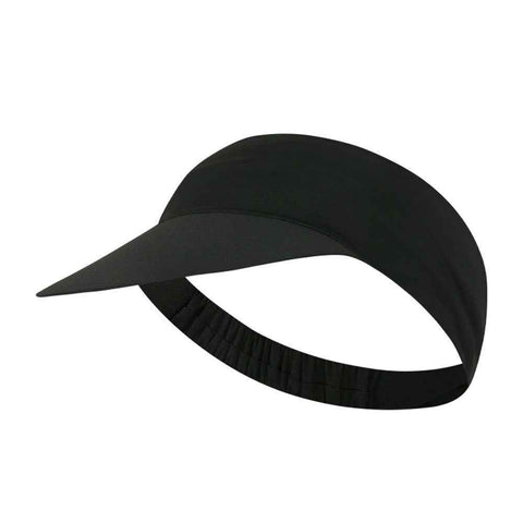 Outdoor Running Sports Sun Visor Cap Breathable Wide Brim Sweat Wicking Quick Dry Empty Top Hat - Black
