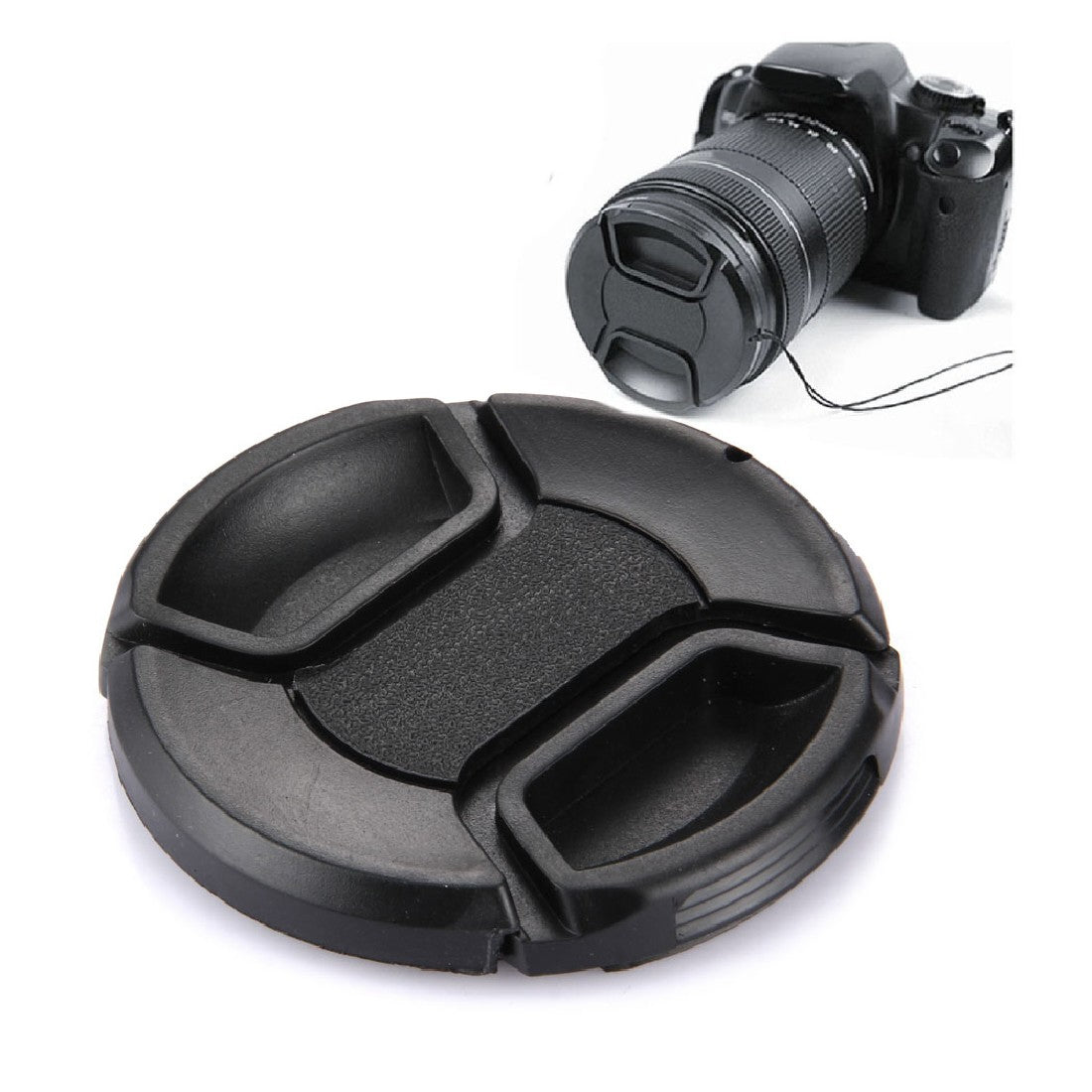 62mm-Center-Pinch-Camera-Lens-Cap(Black)