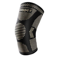 AB120 1PCS Protective Knee Pad Copper Ion Fabric Breathable Leg Sleeve for Badminton Basketball Runing Fitness Injury Care - L