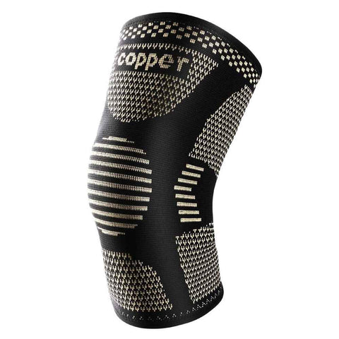 AB120 1PCS Protective Knee Pad Copper Ion Fabric Breathable Leg Sleeve for Badminton Basketball Runing Fitness Injury Care - L