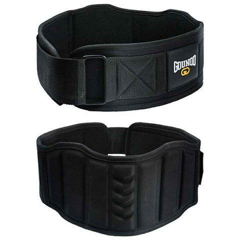 GOUNOD HY020 Weight Lifting Powerlifting Waist Support Belt Squat Training Waist Protection Band - Black S