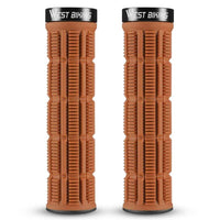 WEST BIKING YP0804089 1 Pair Anti Slip Mountain Bike Handlebar Grips Shock Absorbing Bicycle Grips - Brown