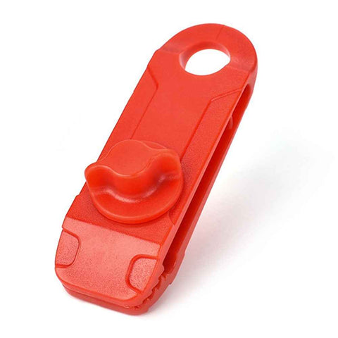 5Pcs / Set Outdoor Tent Canopy Tarp Clip Awning Windproof Fixed Buckle Clip for Camping Hiking - Red