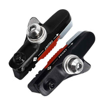RIDERACE rn2200 1 Pair Aluminum Alloy + Rubber Mountain Road Bike C Brake Pads Braking Holder Shoes - Black