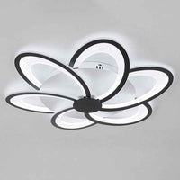 6 Heads Floral Shape LED Ceiling Light APP / Remote Control Modern Ceiling Lamp for Dining Room