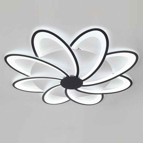 8 Heads Floral Shape LED Ceiling Light APP / Remote Control Modern Ceiling Lamp for Dining Room