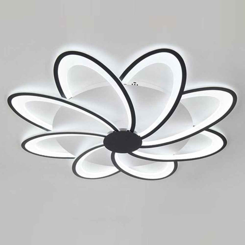 8 Heads Floral Shape LED Ceiling Light APP / Remote Control Modern Ceiling Lamp for Dining Room