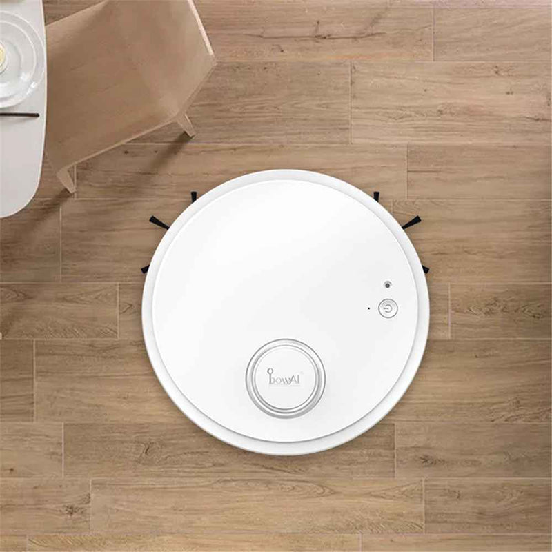 OB12 3-In-1 Smart Sweeping Vacuum Cleaner Robot Rechargeable Floor Sweeper with UV Light - White
