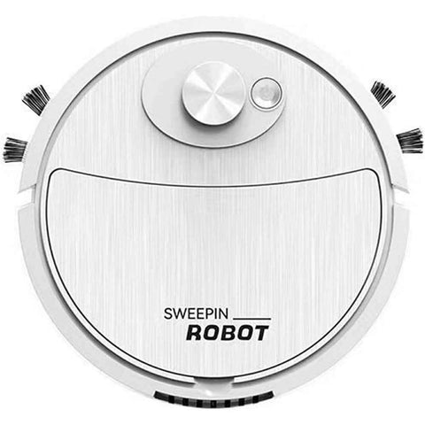 USB Charging Vacuum Cleaner 3 In 1 Sweeping Robot Smart Cleaning Device for Floor / Carpet / Hardwood - White